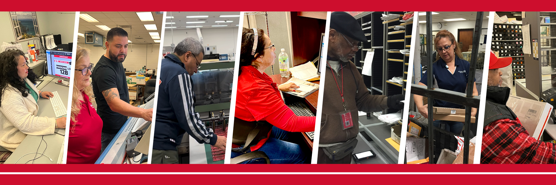 Copy, Print Delivery employees working