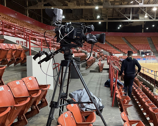 Jesus Castillo's setup for the day during his HLSR studio Internship.