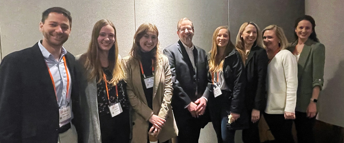 Reunion of Developmental Neuropsychology Lab Members old and new at the International Neuropsychological Society Meeting in New York; From Left (2024): Dr. Anthony Gioia, Juliana Wall, Cassidy Salentine, Dr. Cirino, Abby Farrell, Dr. Kelly Macdonald, Dr. Kelly Halverson; Dr. Emily Warren