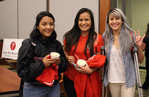 Students at COE Ice Cream Social 2016