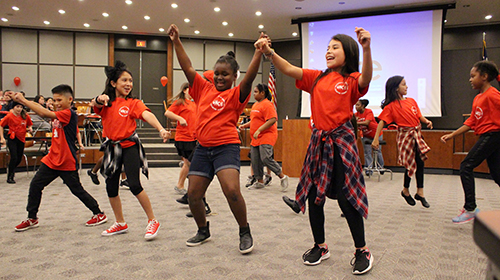 Charter School participants at the COE Lip Sync Battle 2016