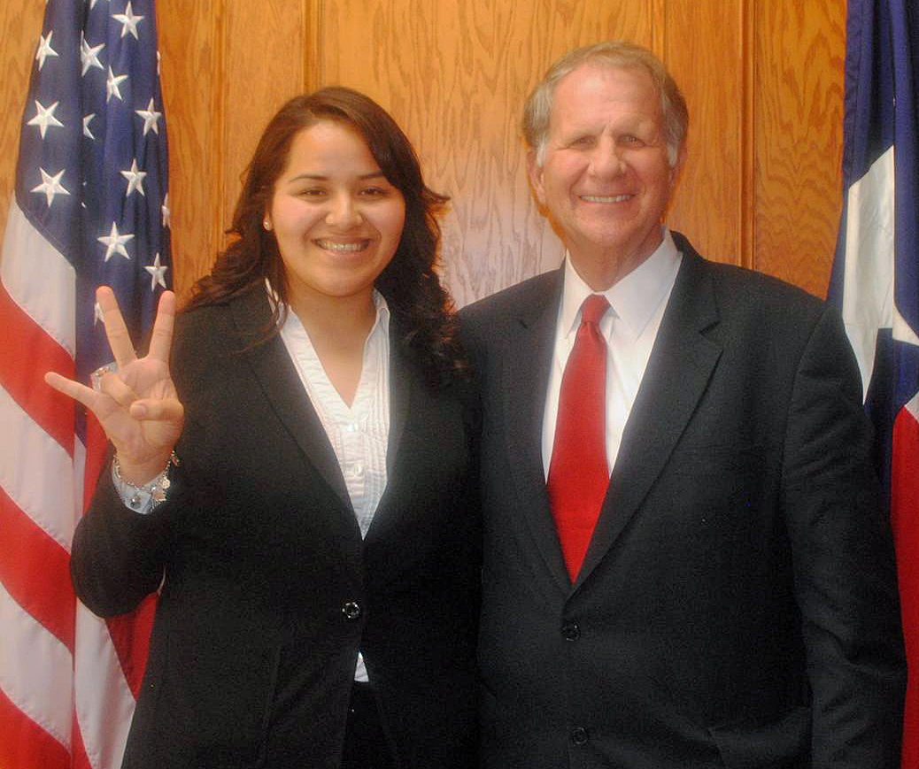 CHIP Intern Cynthia Milian and Congressman Ted Poe