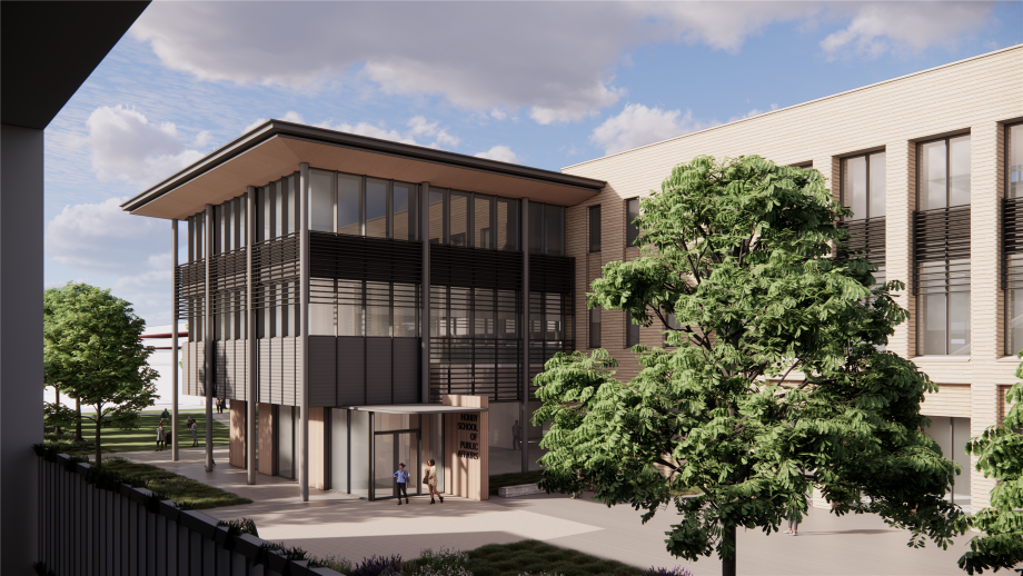 New Hobby School building rendering