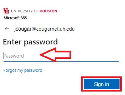 Enter CougarNet Password