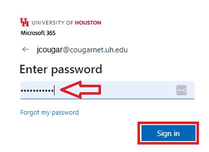 Enter CougarNet Password