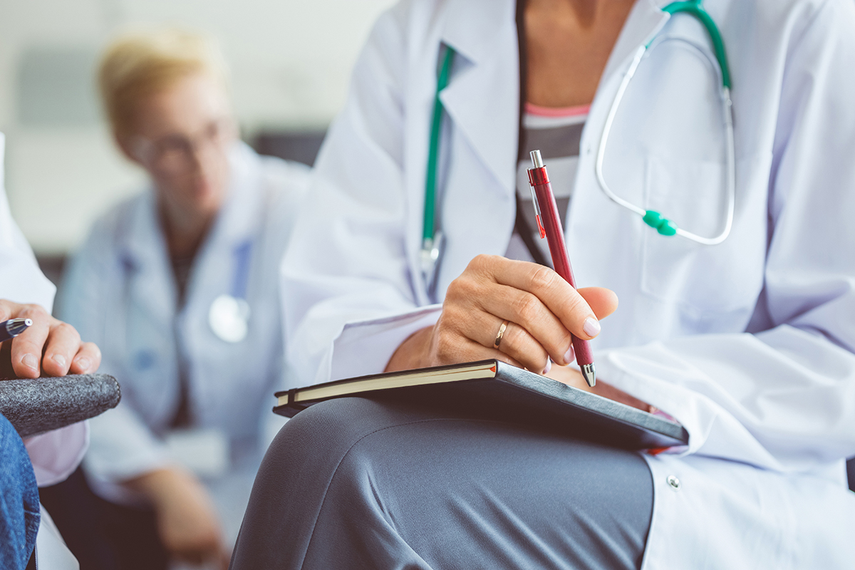 Doctor with notebook