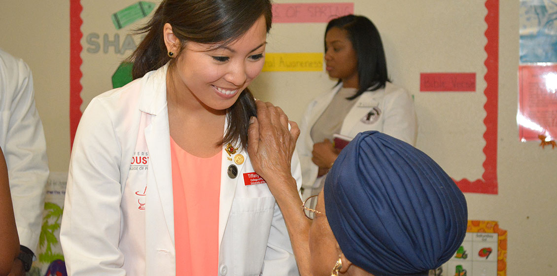 photo of student and patient