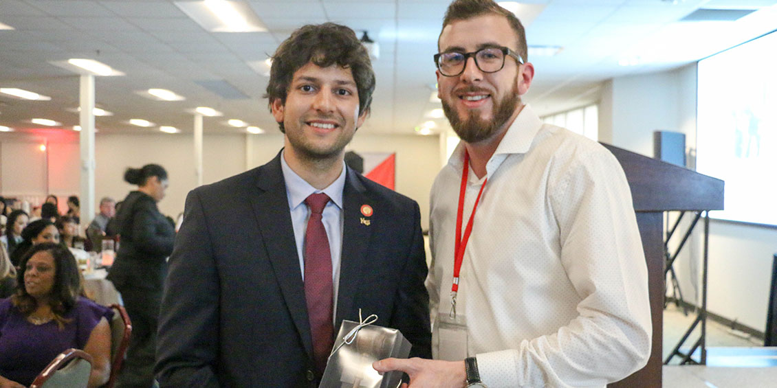 photo of dwivedi receiving gavel