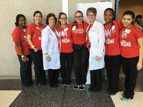 Nursing students standing together