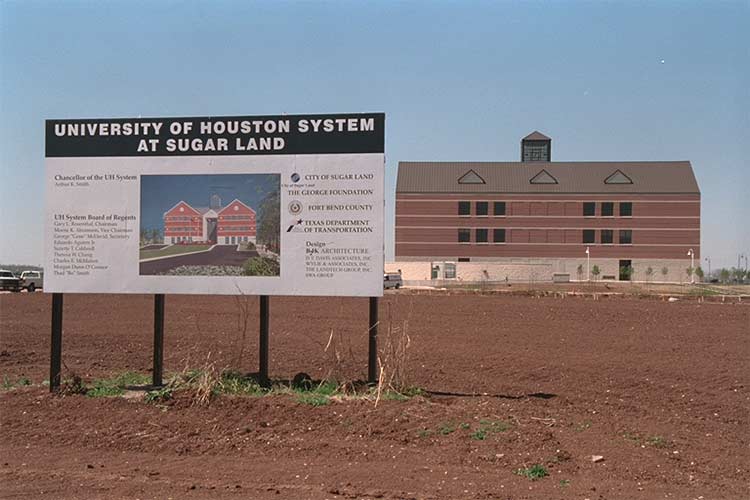 Signage for construction of Albert and Mamie George Foundation